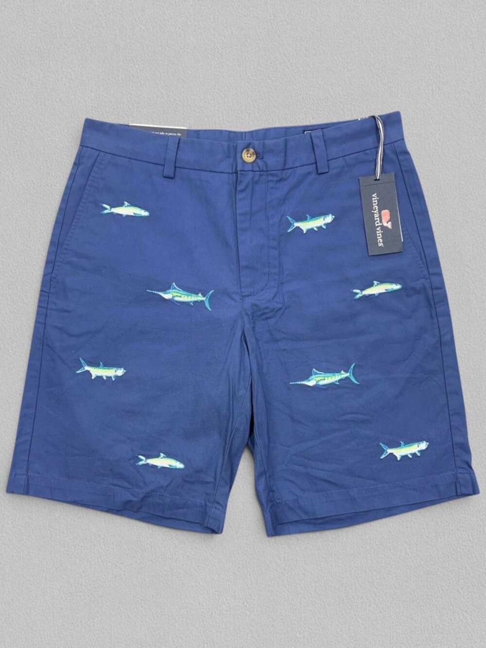 Vineyard Vines Breaker Shorts Men's 32 Blue Angler Fish Embroidered Preppy NWT